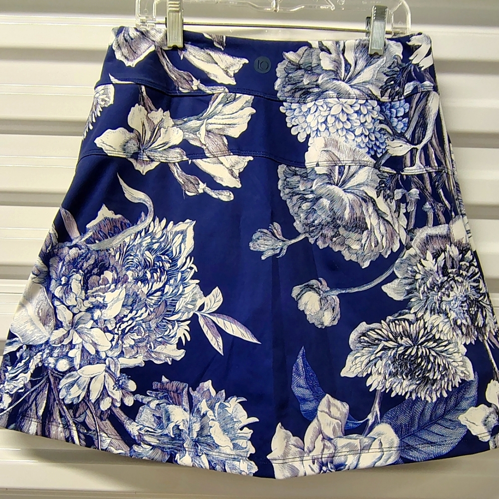 LADIES ONLY GORGEOUS NAVY SPORT ATHLETIC GOLF SKORT 18"LONG sz M made USA.